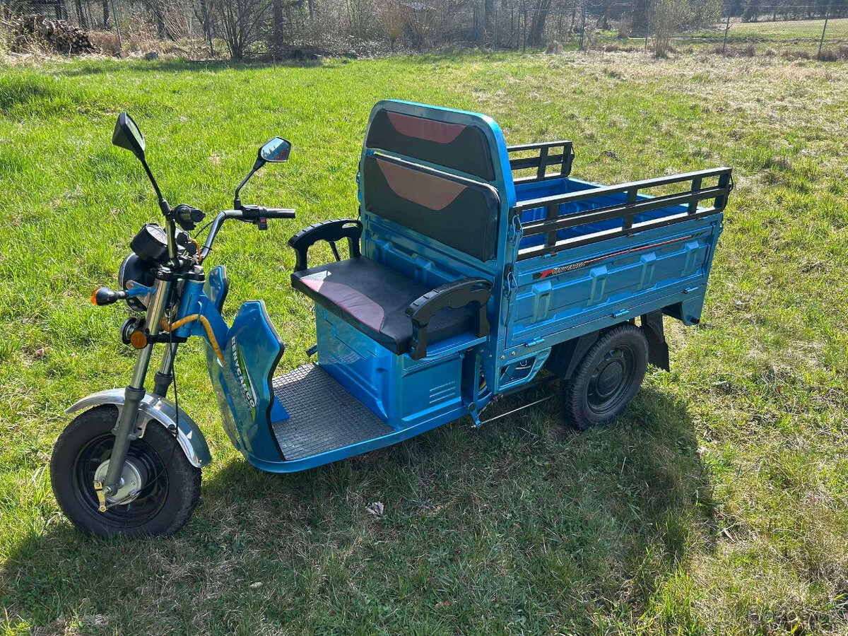 Elektrická pracovní tříkolka Benycargo 11S modrá
