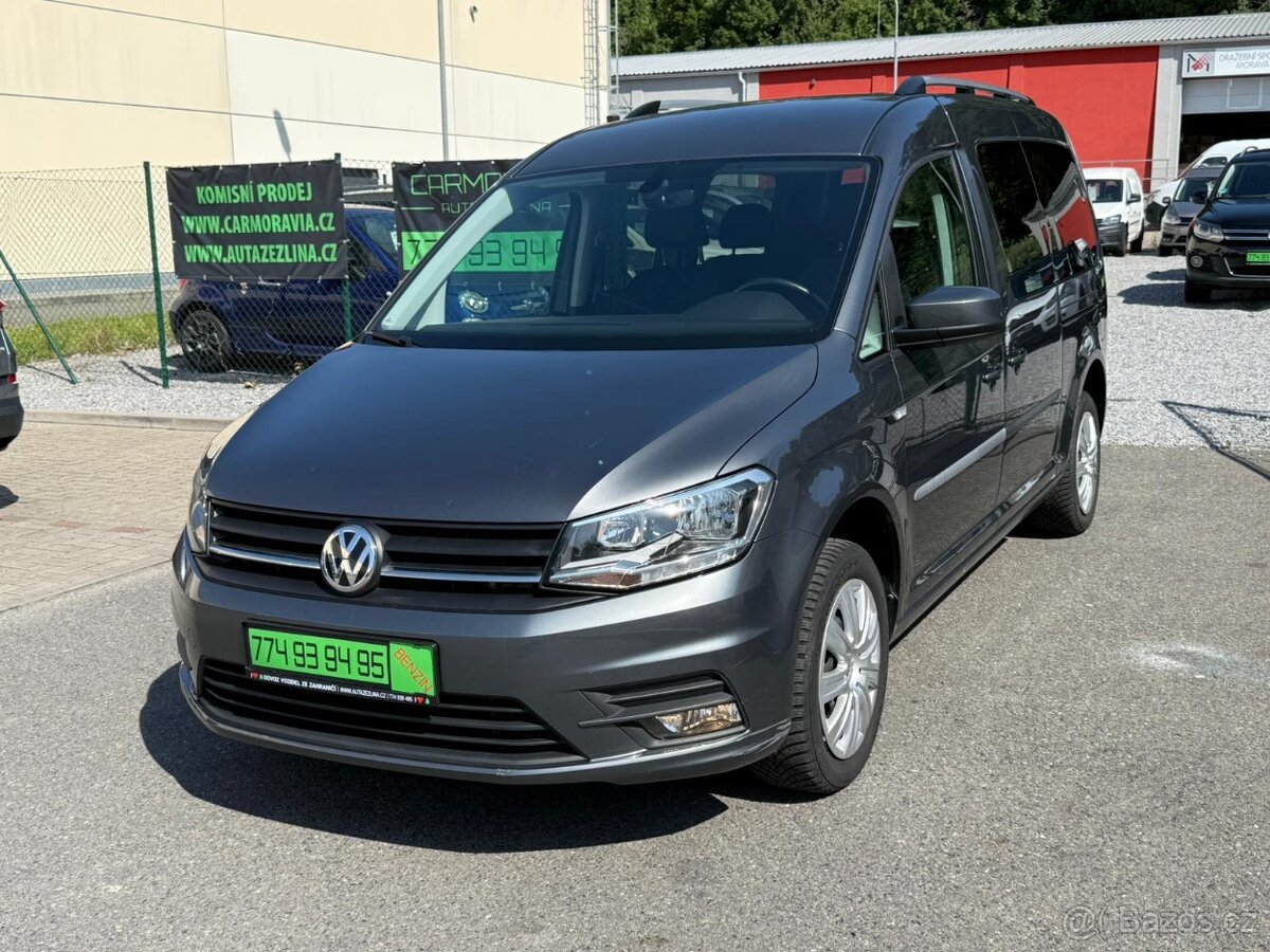 ► VW CADDY MAXI 1,4 TSI - 96 KW, PARK. SENZORY, NAVI ◄