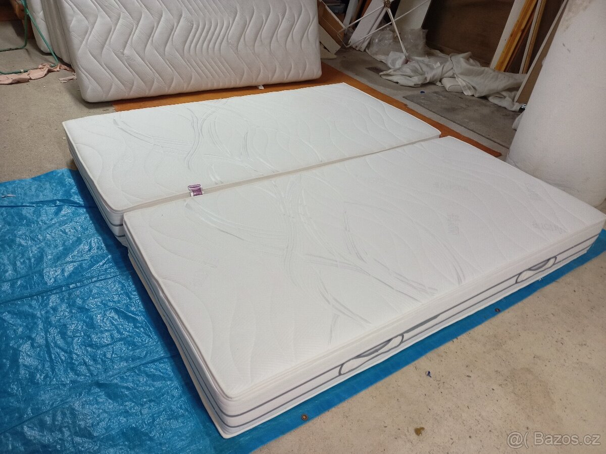 Prodám 2 x pamětové luxusní sendvičové matrace 100 x 200 x 2