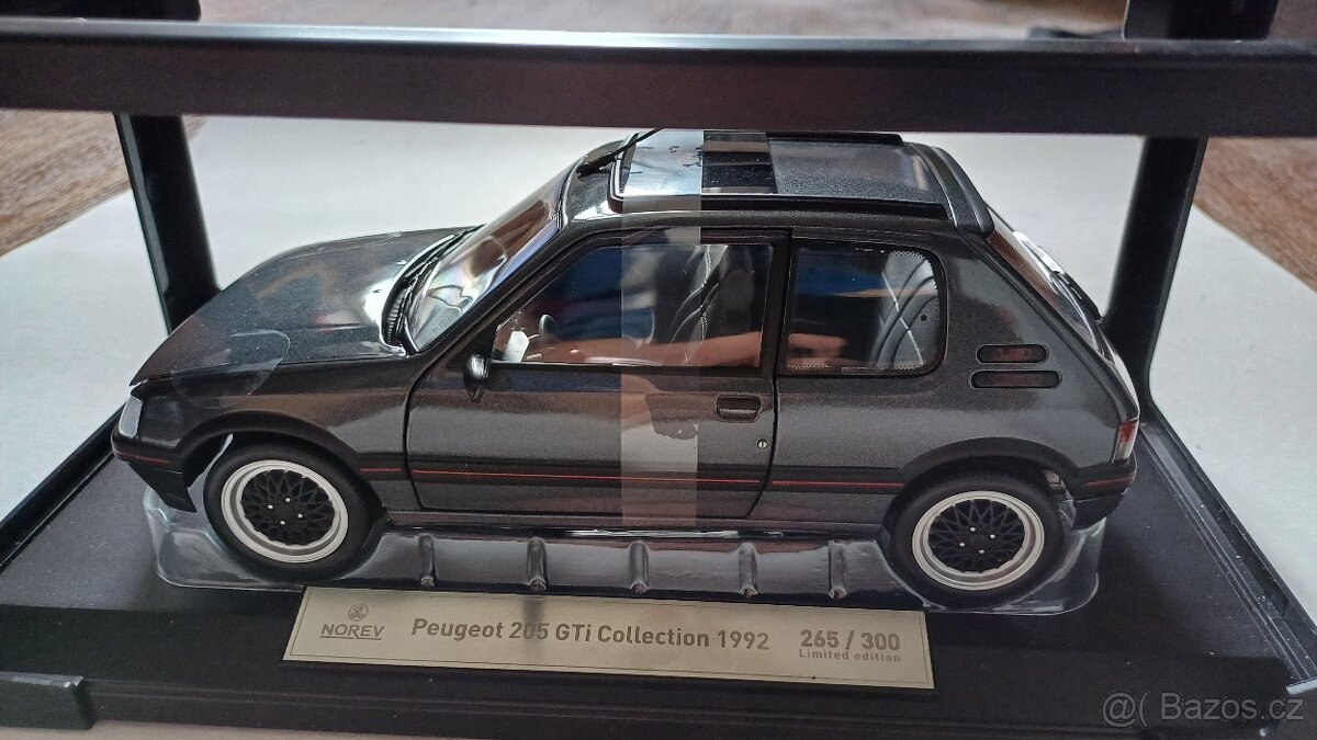 2x Norev 1/18 Peugeot 205 GTi šedá grafit limit 300 ks / bíl
