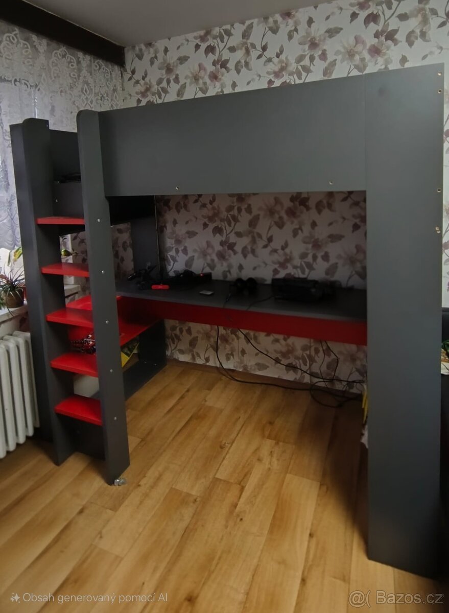 Vyvýšena postel s psacím stolem Studio On Line