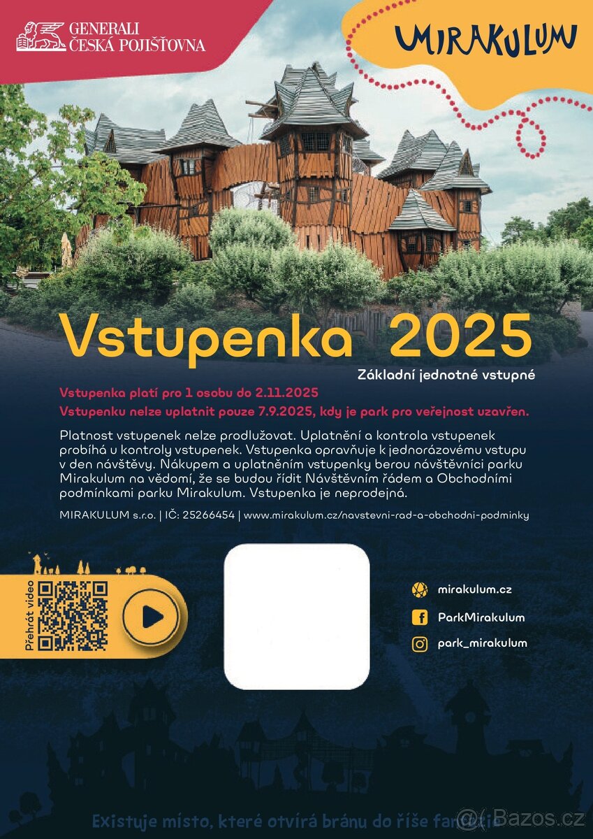 Vstupenka na Mirakulum za 300,-