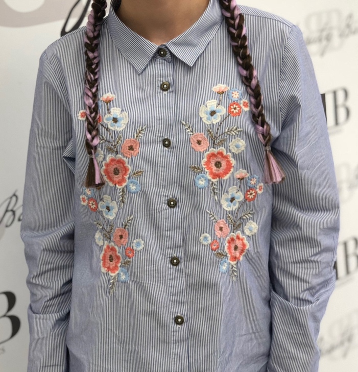 Pruhovaná košile s výšivkou Mantaray 13 let