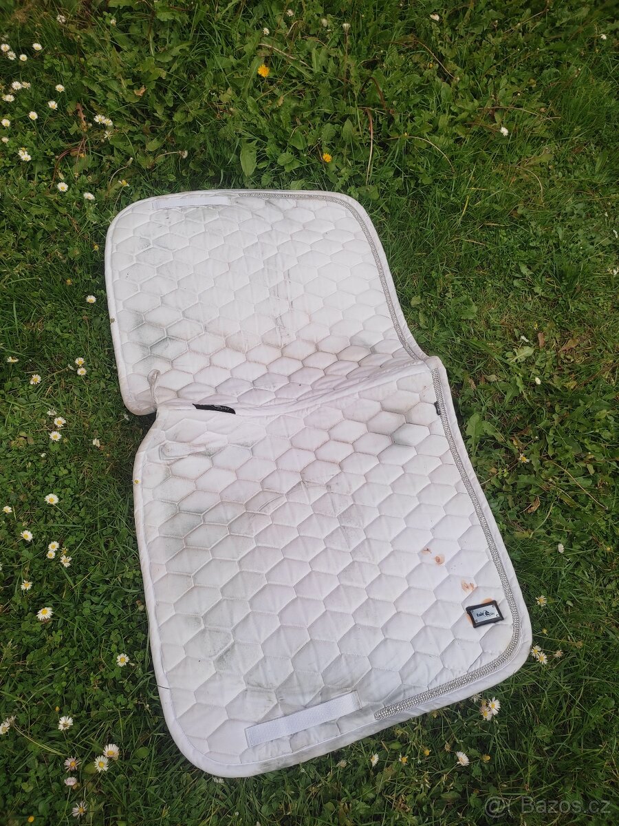 Bílá drezurní dečka a čabraka