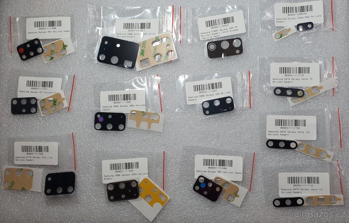 Sklíčko Kamery Samsung S21,S20+,A51, Note 10 atd.