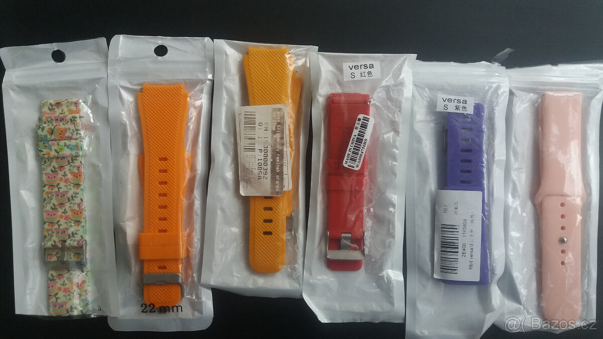 silikonový řemínek 22mm pro chytré hodinky, různé barvy