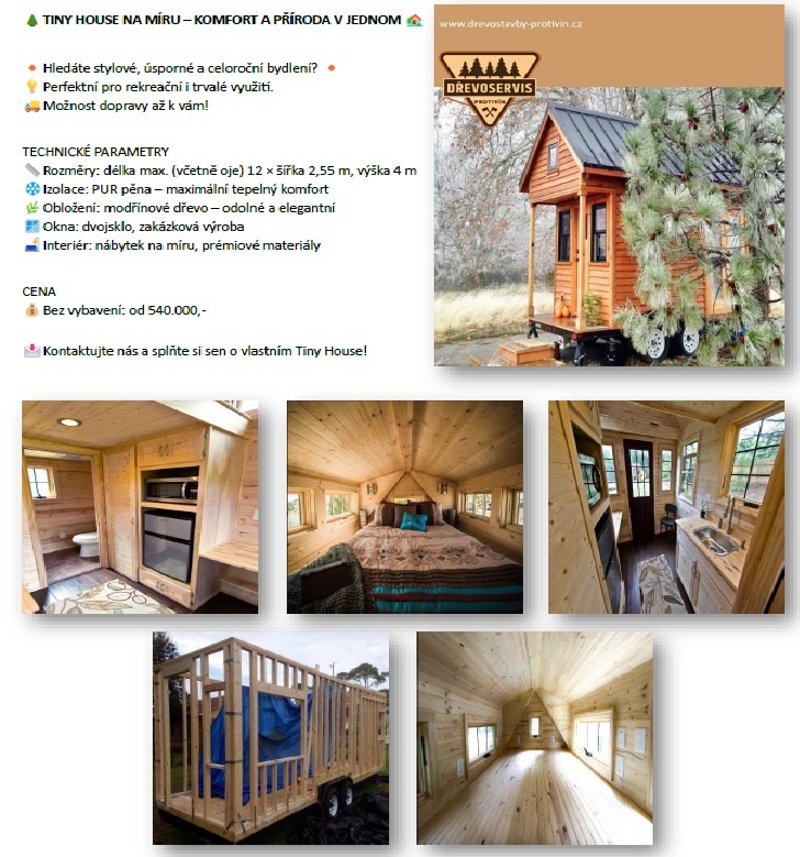 🌲TINY HOUSE NA MÍRU – KOMFORT A PŘÍRODA V JEDNOM 🏡