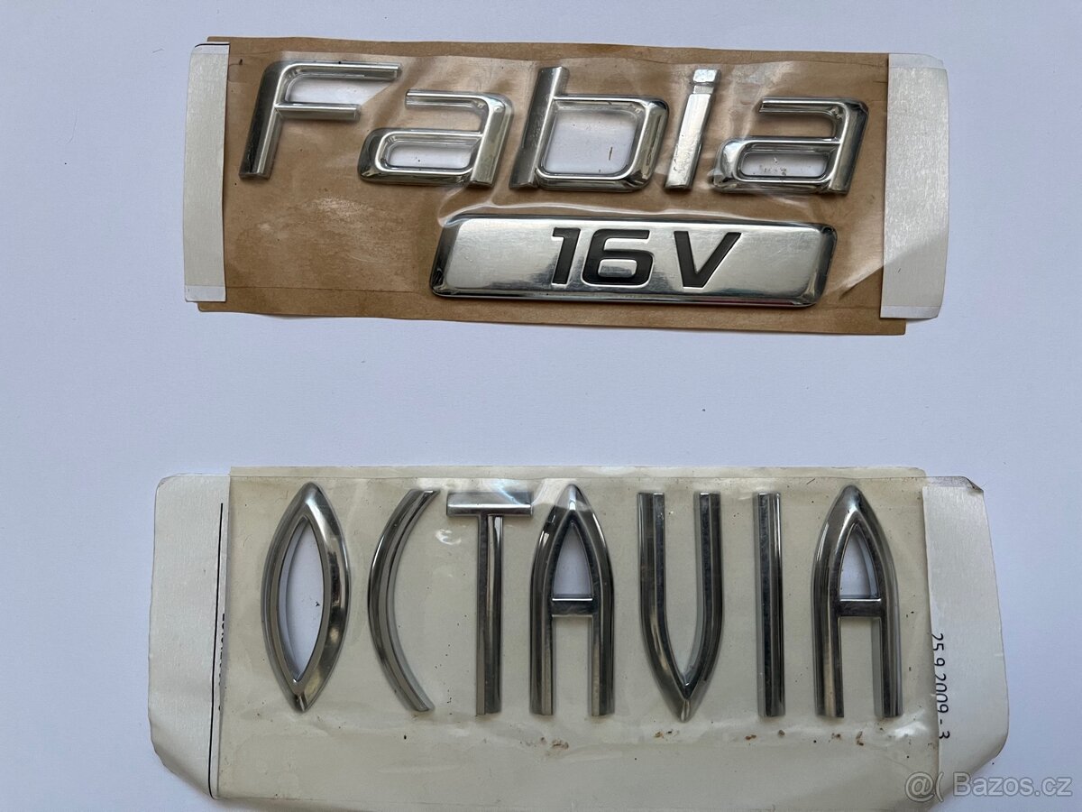 Škoda Fabia 2 - nápis na viko kufru