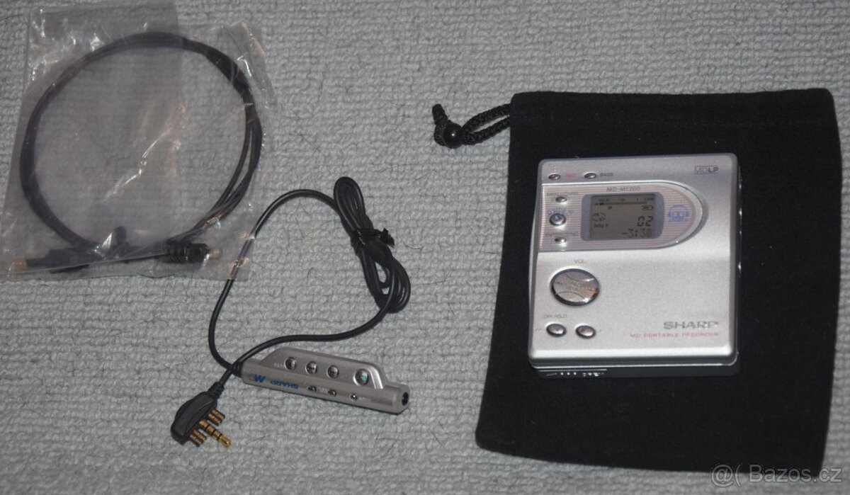 Minidisc SHARP MD-MT200,MDLP, media,manual, přísluš
