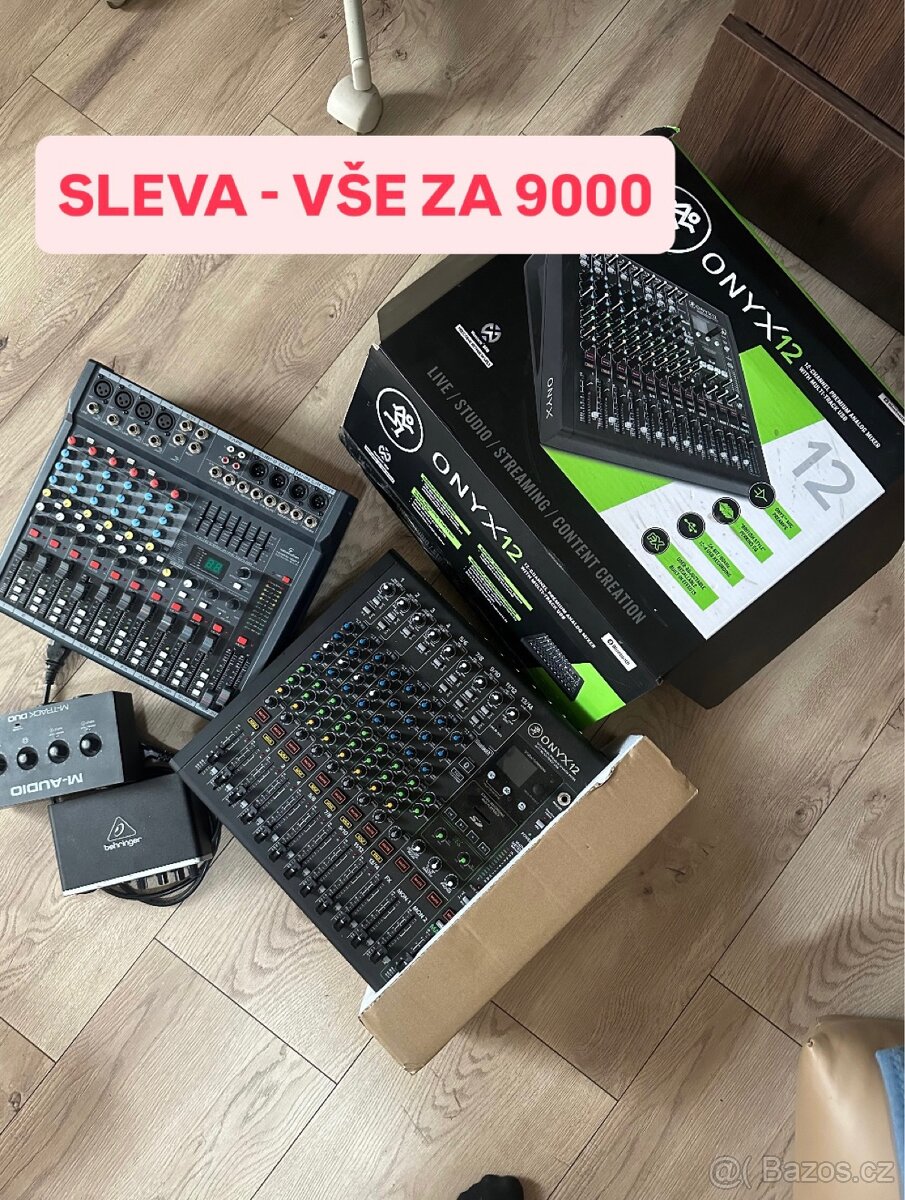 Analogové mixážní pulty + zvukové karty
