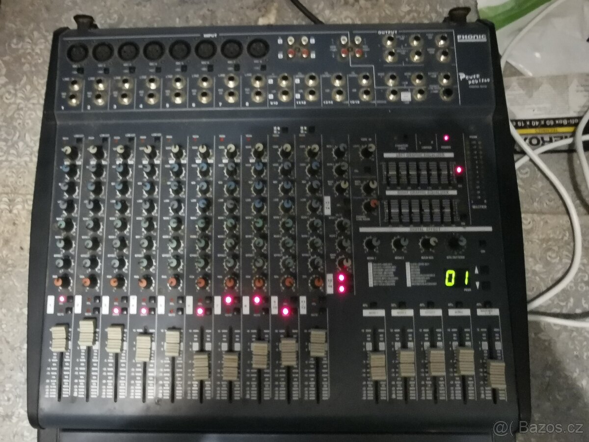 Aparatura 4x reprobox, zesilovač, powermix