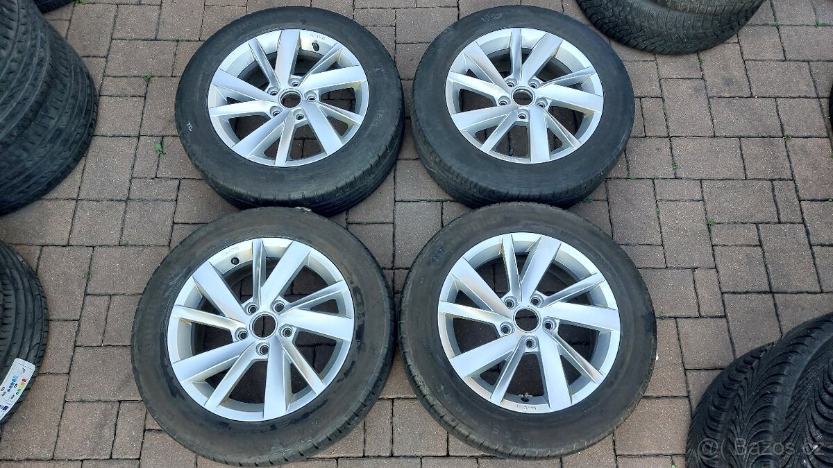 ALU letní 16", VW, ŠKODA aj, rozteč 5x112mm, pneu 205/55/16