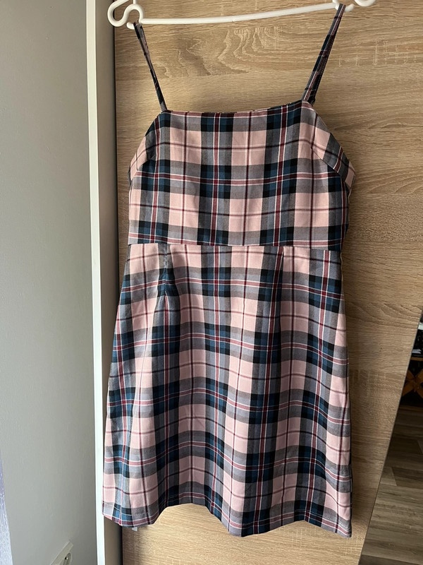 Kárované mini šaty vel. 38