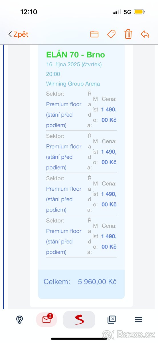 Vstupenky na ELÁN - Brno 16.10. 2025