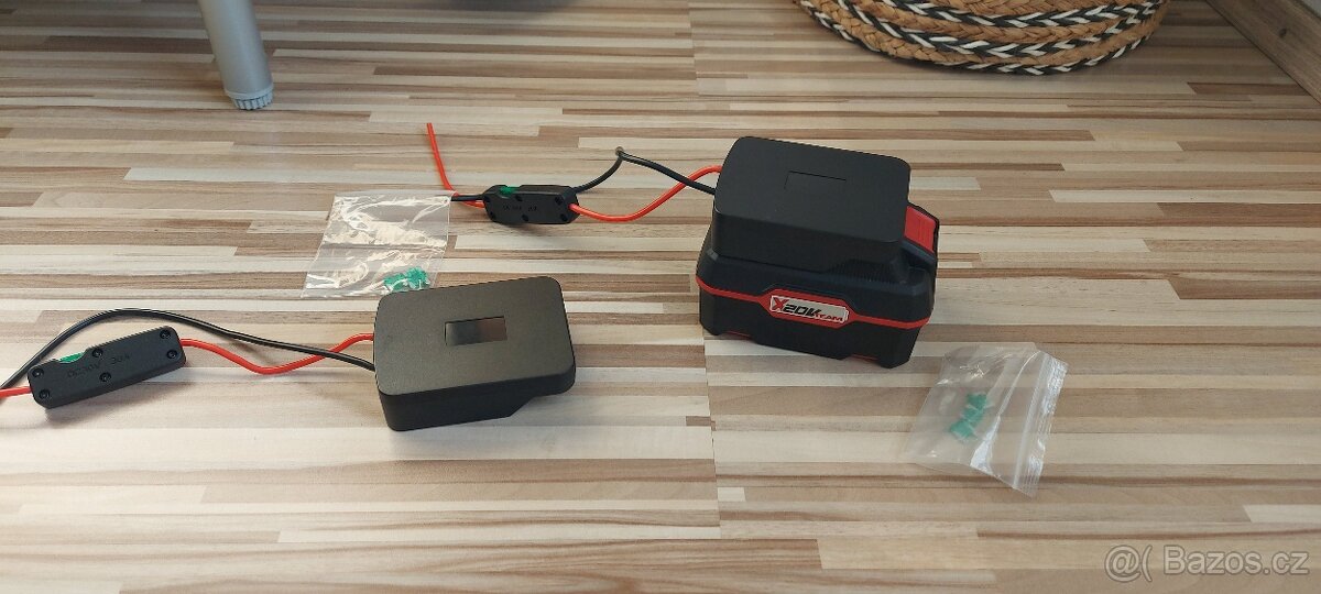 Aku Parkside 20V-redukce+vypínač+pojistka,NEW.