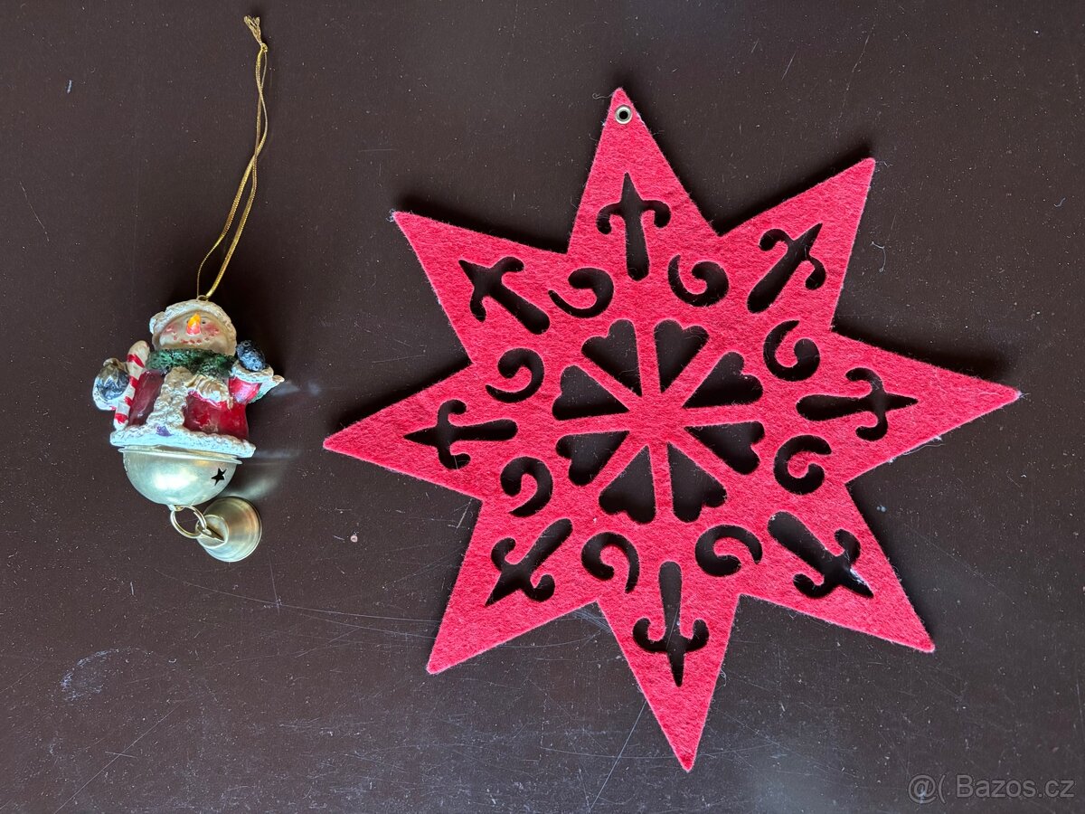 Vánoční hvězda + rolnička