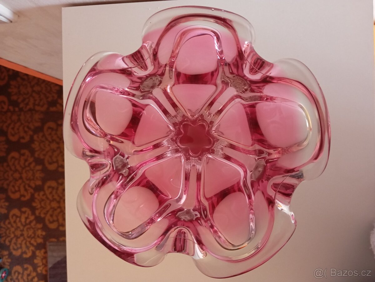 Váza skleněná retro kytice