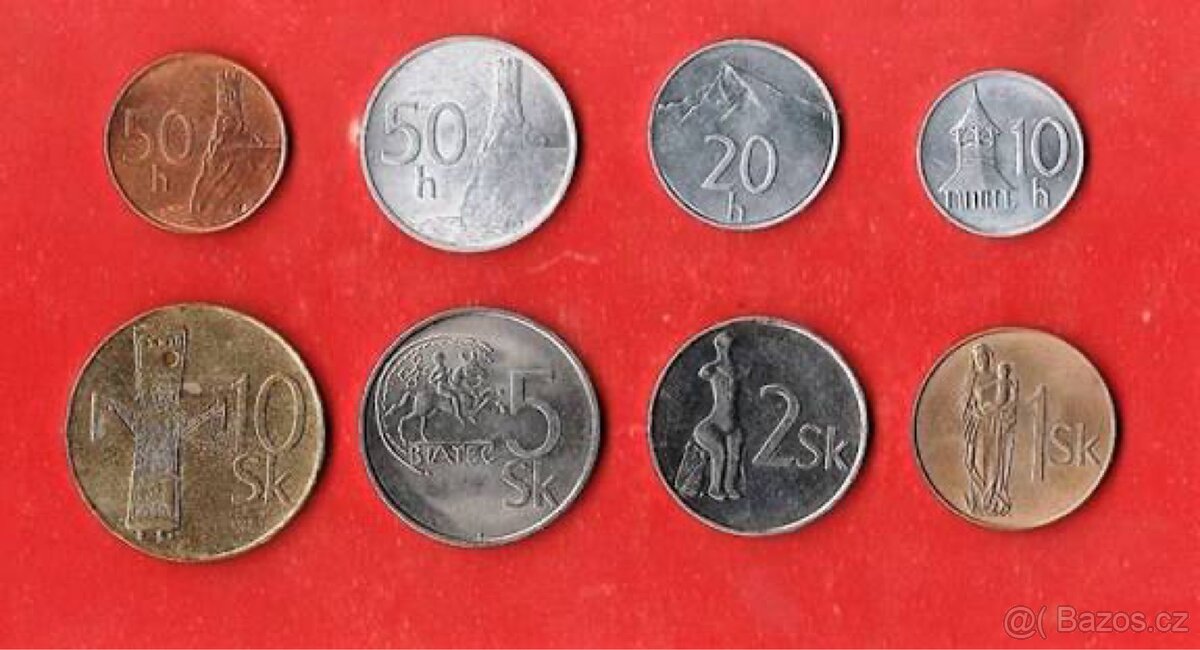 🇸🇰Slovenské mince 🇸🇰 1993-1995 ročníky na prodej