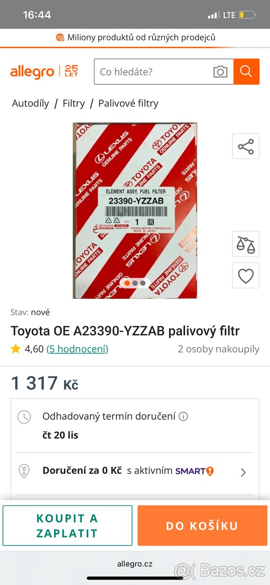 Toyota OE pal. Filtr