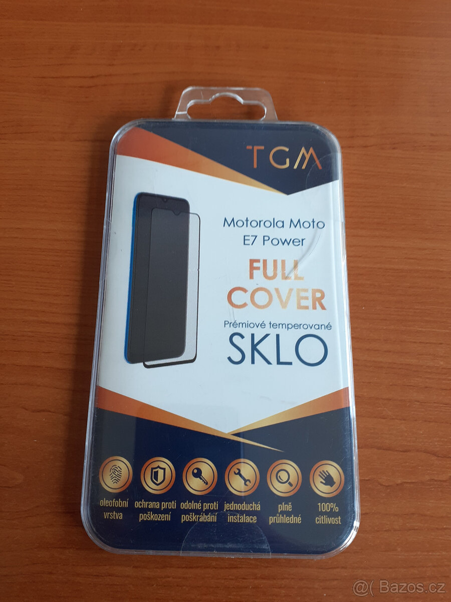 NOVÉ sklo TGM Full Cover na Motorola Moto E7 Power, černá