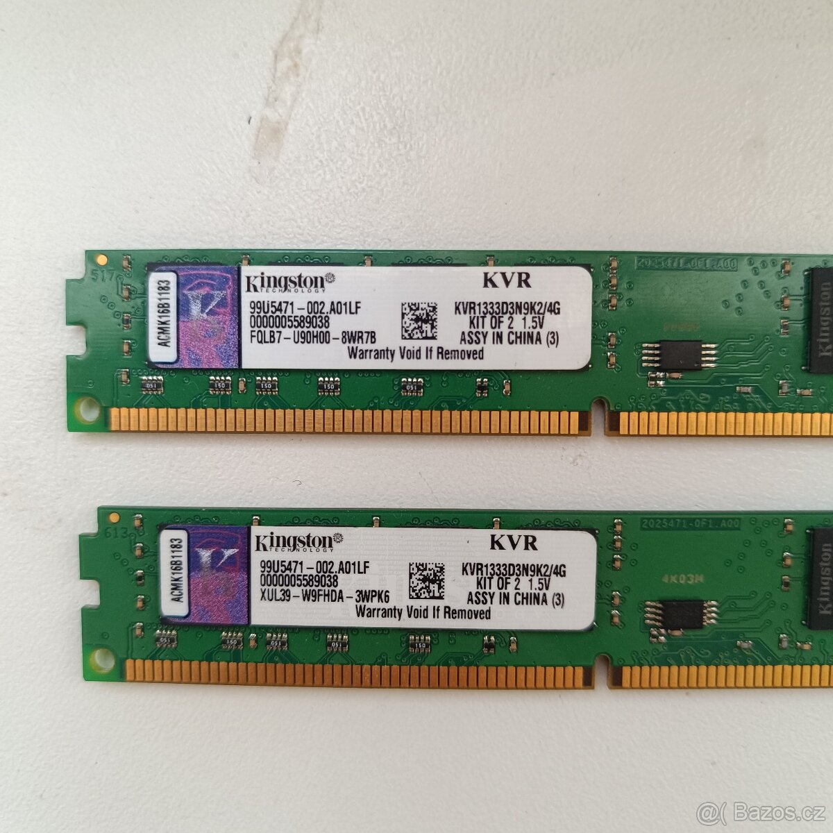 Kingston DDR3 4GB 1333MHz CL9 (2x2GB) KVR1333D3N9K2/4G
