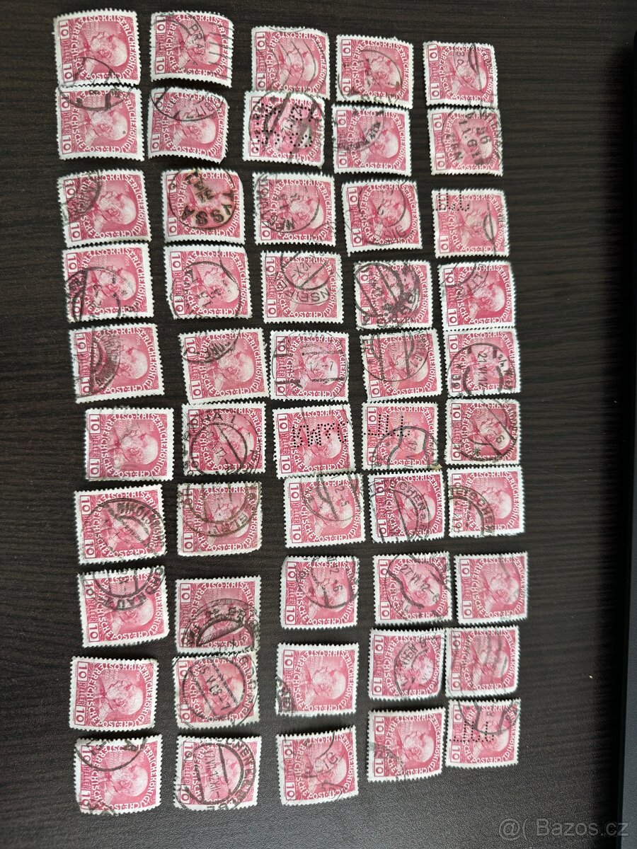 50x znamka Osterreichische Post 10 Heller