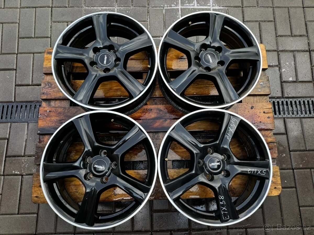 Alu kola, disky r17 5x112 Autec Black Polished