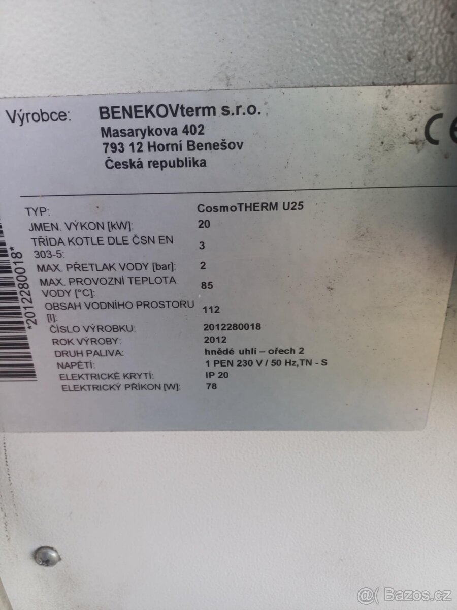 Prodám kombinovany kotel Benekov uhlí, peletky , dřevo