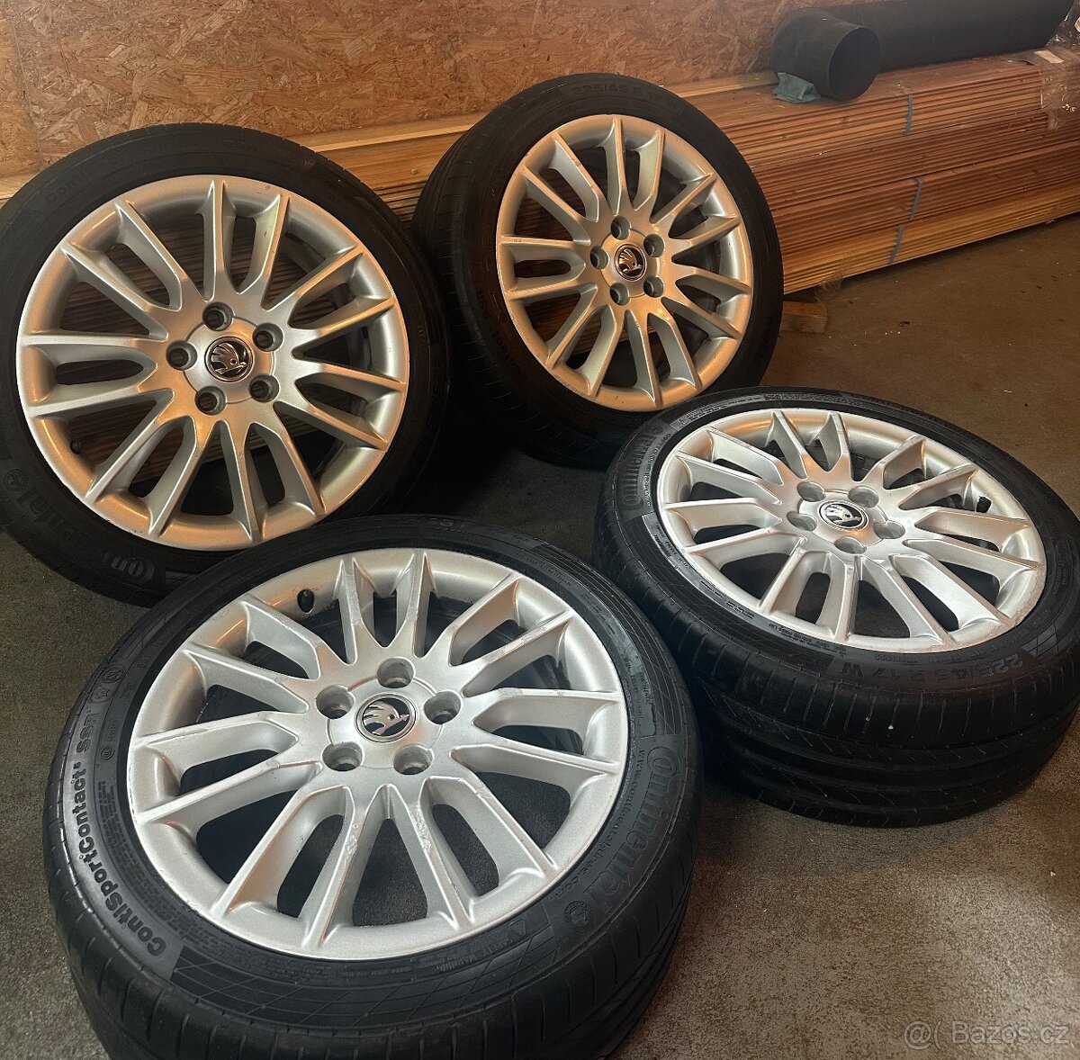 ALU Kola ŠKODA 5x112 R17 CEPEUS Letní Pneu 225/45/17