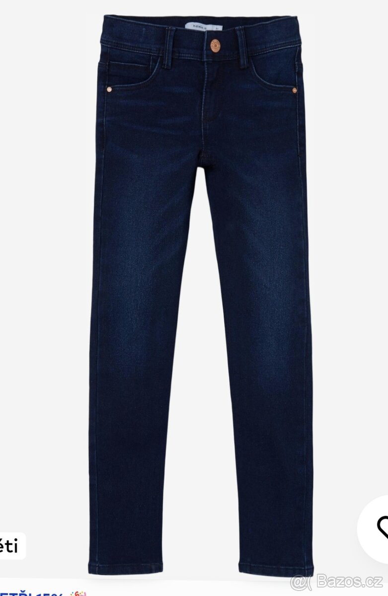 Slim fit džíny vel. 152 Name it - tmavá modra