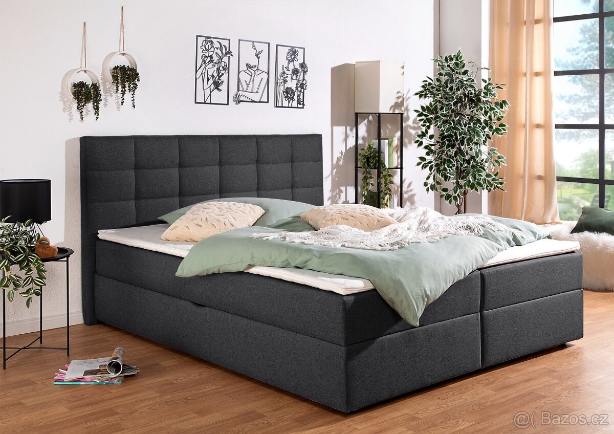 Boxbed Boxspring 2 barvy Ovalo 160x200cm Nová
