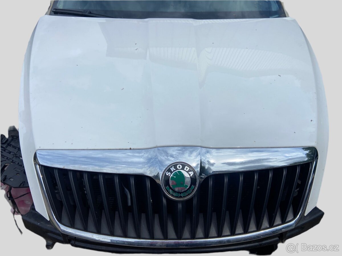 Přední kapota Škoda Octavia II 2 facelift bílá 1026