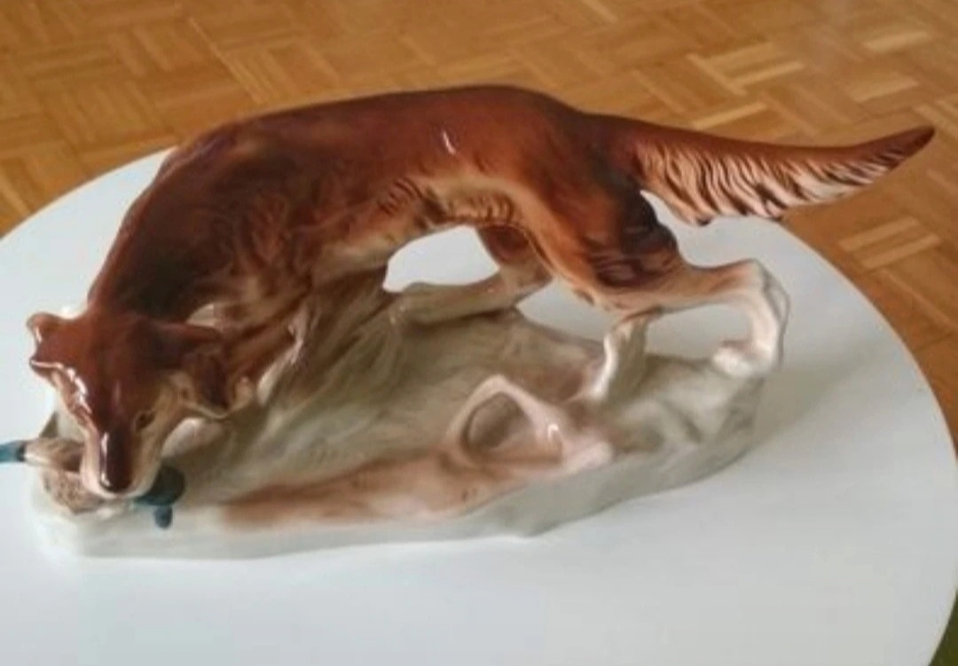 Lovecký pes s kachnou