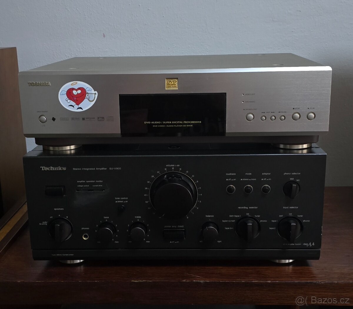 Výkonný Technics SU-V900 (upravené chlazení) + Toshiba SD-90