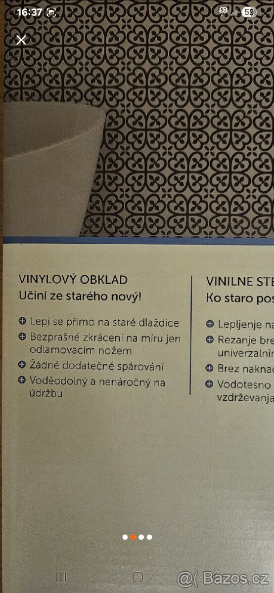 Vinylový obklad bílý