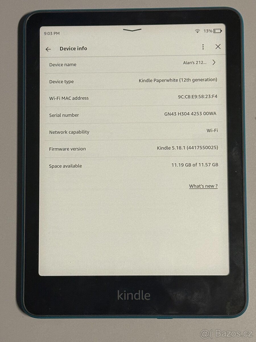 Čtečka Amazon Kindle Paperwhite 12. generace 16GB zelená 2