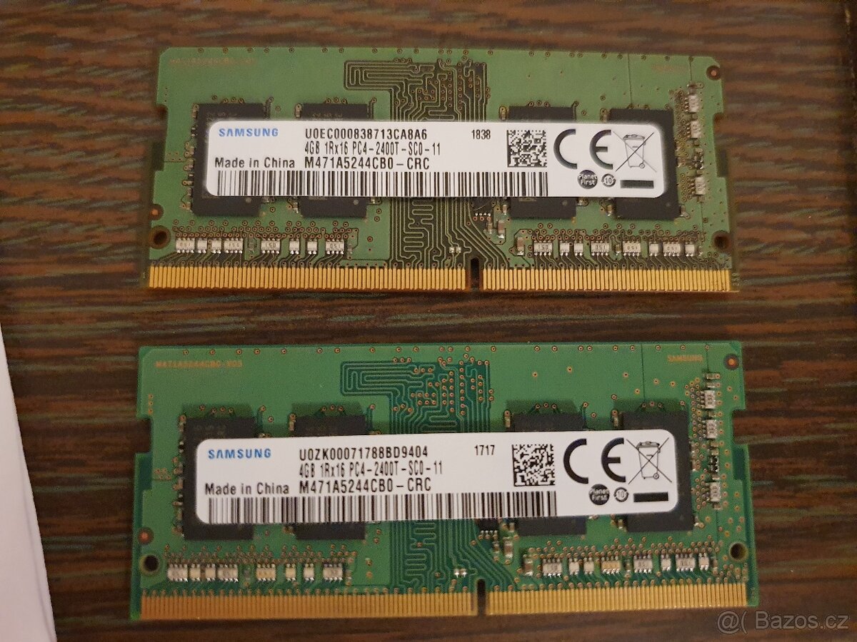 2x 4gb ddr4 do notebooku ( Obě prošly MemTestem86 )