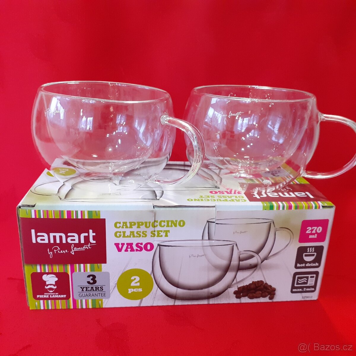termo hrníčky, sklenice "Lamart"- cappuccino set - nové