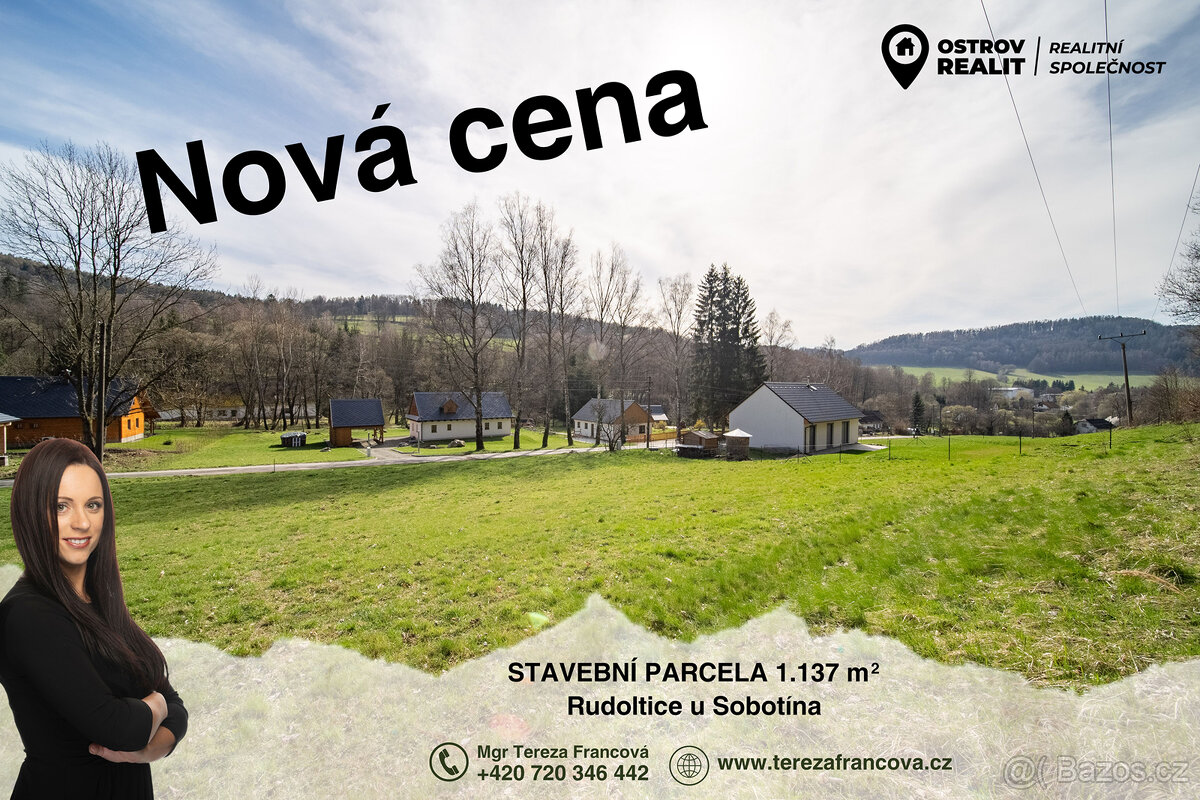 Prodej stavební parcely, 1137 m², Sobotín - část Rudoltice