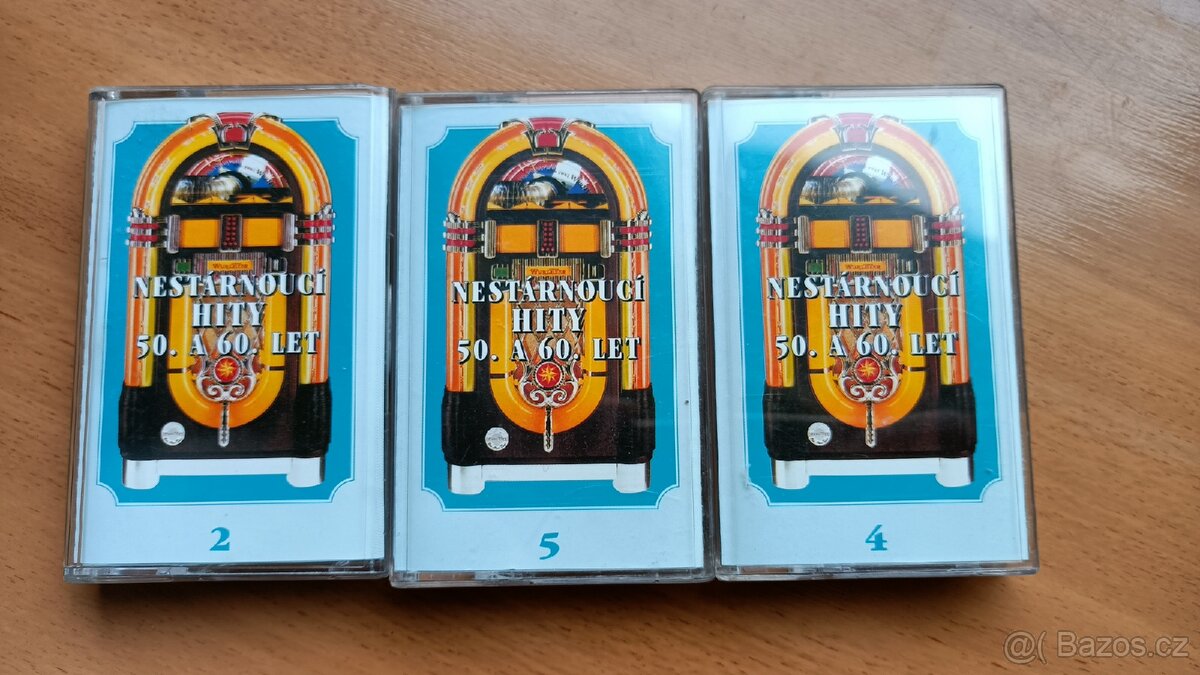 3x audiokazeta – Nestárnoucí hity 50. a 60. let