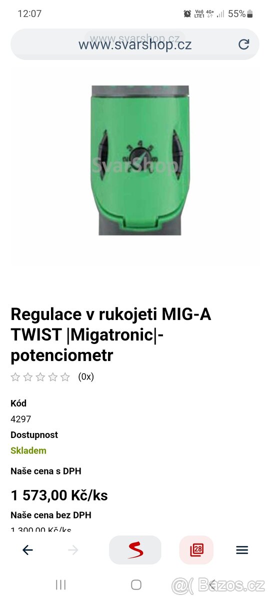Migatronic regulace