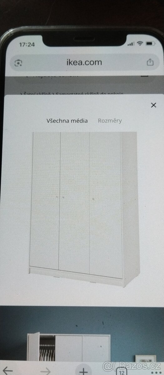 Šatní skříň IKEA 3kridla