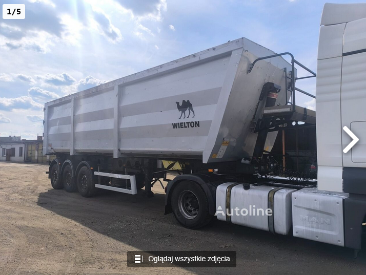 Wielton 2019 tipper semi-trailer, 50 M3 HARDOX saf intrax
