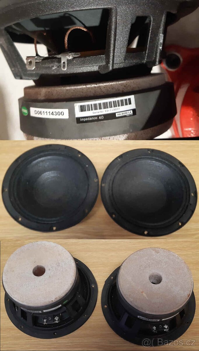 2 ks. středobas. reproduktorů CITRONIC 6,5“, 80 W, 4 ohmy