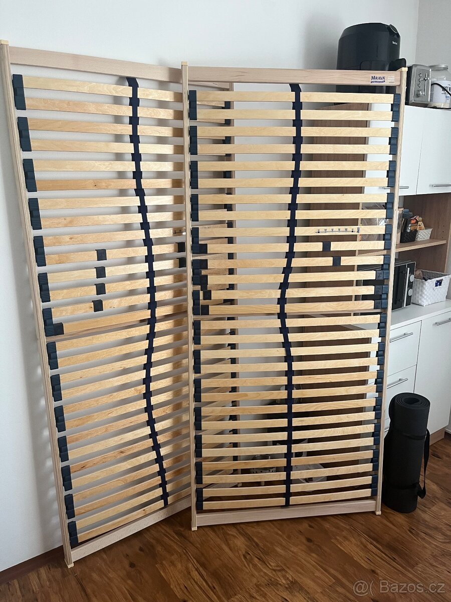 2x Pevný lamelový rošt DOUBLE T5 - 90x200 cm