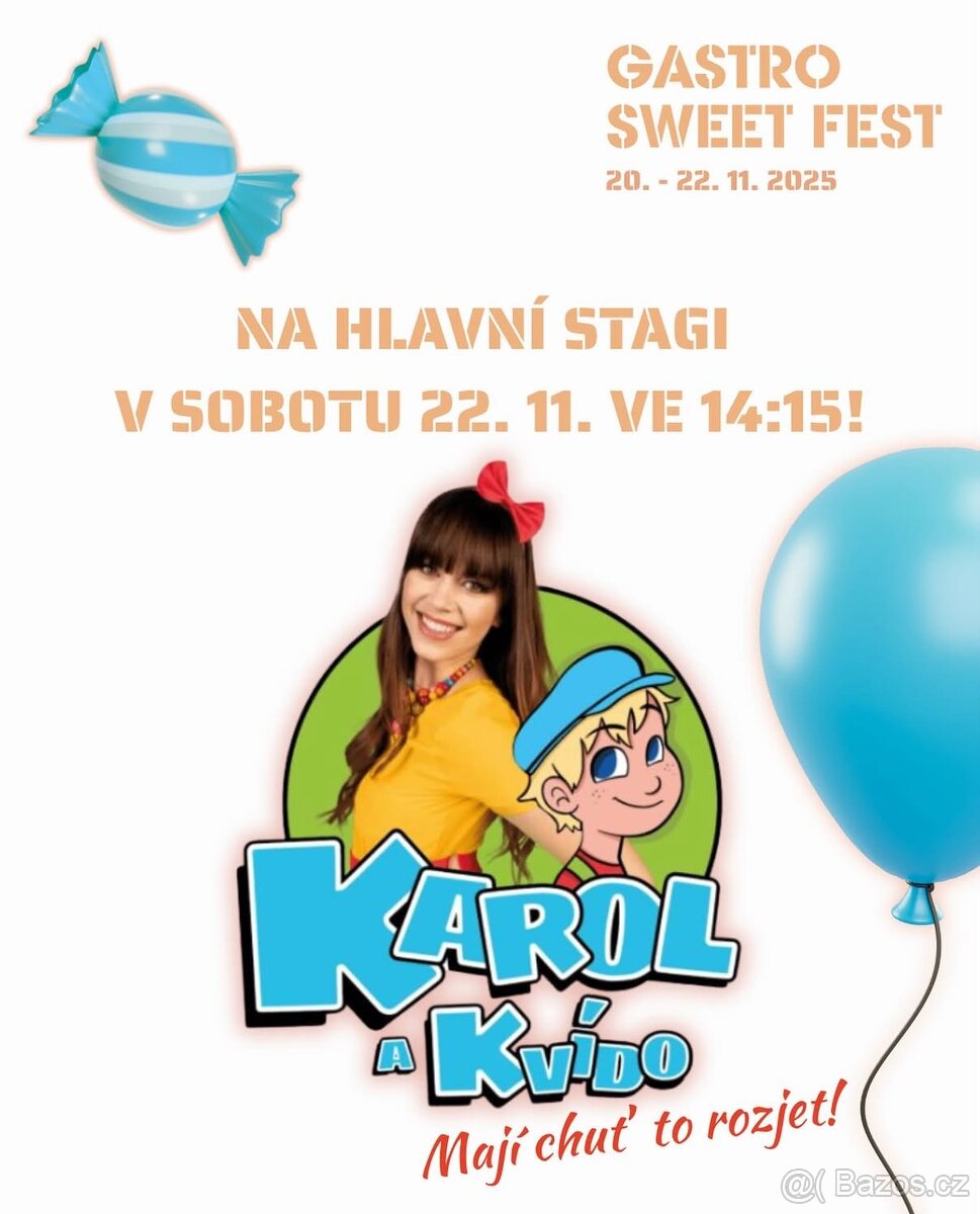 Vstupenky Karol a Kvído na Gastro Sweet Fest