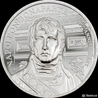 MINCE 1 OZ NAPOLEON BONAPARTE 200. VÝROČÍ ÚMRTÍ, EMISE 2021