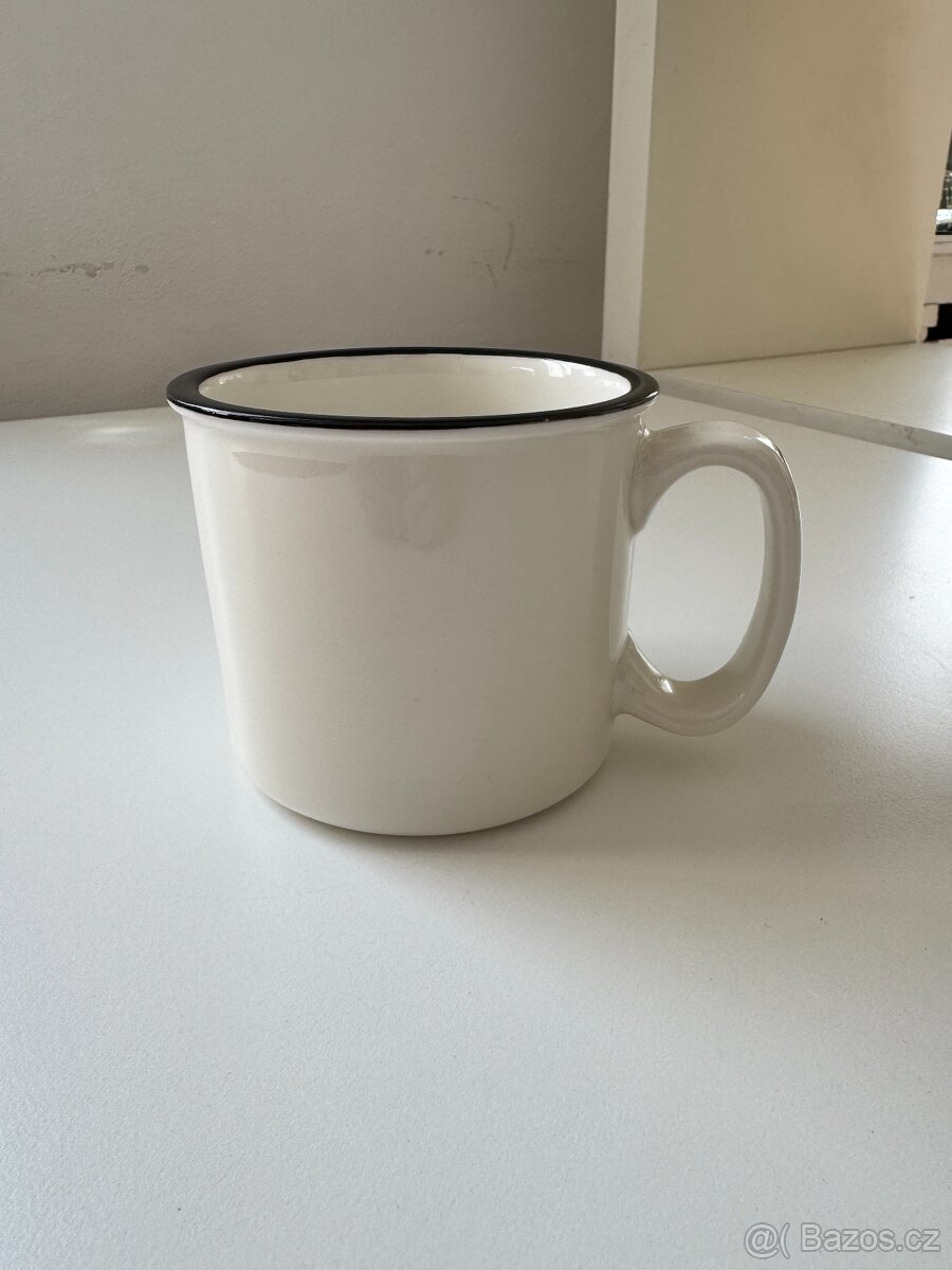 Imitace retro - 500ml černý lem (sublimace) 25x