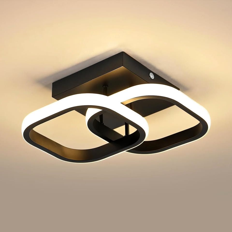 Moderní LED svítidlo - černé/bílé - čtverce