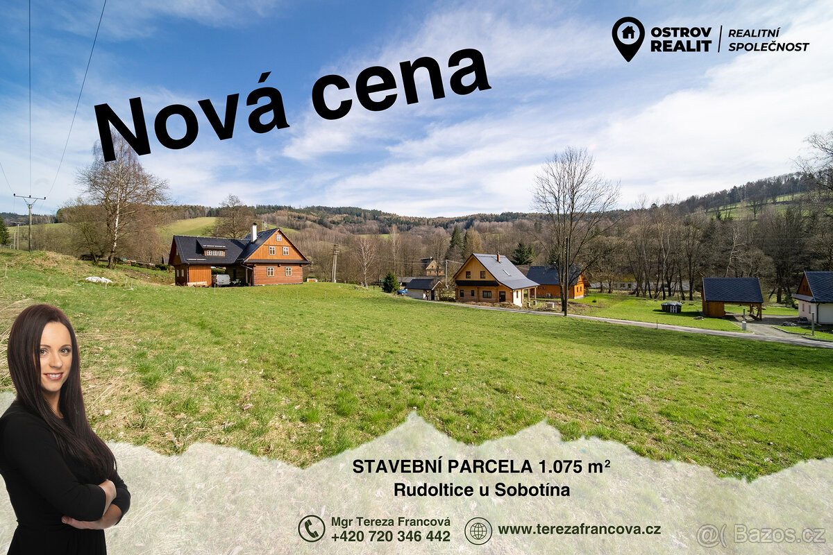 Prodej stavební parcely, 1075 m², Sobotín - část Rudoltice